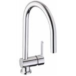 Abode Czar Single Lever Sink Mixer with Swan Neck Spout Chrome