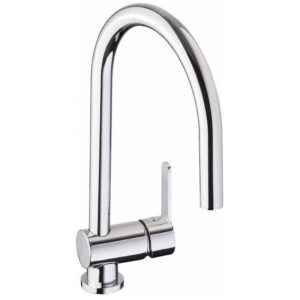 Abode Czar Single Lever Sink Mixer with Swan Neck Spout Chrome