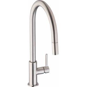 Abode Althia Mono Sink Mixer with Pull-Out Spray Brushed Nickel