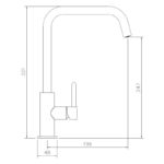 Abode Althia Single Lever Kitchen Mixer Tap Graphite
