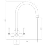 Abode Orcus 3 Way Aquifier Kitchen Filter Tap Chrome