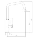 Abode Hex Single Lever Kitchen Mixer Tap Brushed Nickel/Black