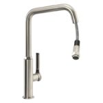Abode Hex Single Lever Kitchen Mixer with Pull Out Brushed Nickel