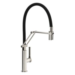 Abode Hex Professional Kitchen Mixer Tap Brushed Nickel