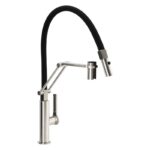 Abode Hex Professional Kitchen Mixer Tap Brushed Nickel