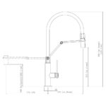 Abode Hex Professional Kitchen Mixer Tap Brushed Nickel