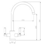 Abode Atlas Monobloc Kitchen Mixer Tap Brushed Brass