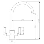 Abode Atlas Monobloc Aquifier Filter Tap Brushed Brass