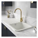 Abode Atlas Single Lever Kitchen Mixer Tap Brushed Brass