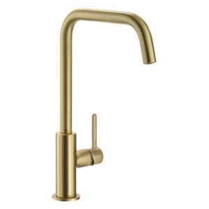 Abode Althia Single Lever Kitchen Mixer Tap Brushed Brass