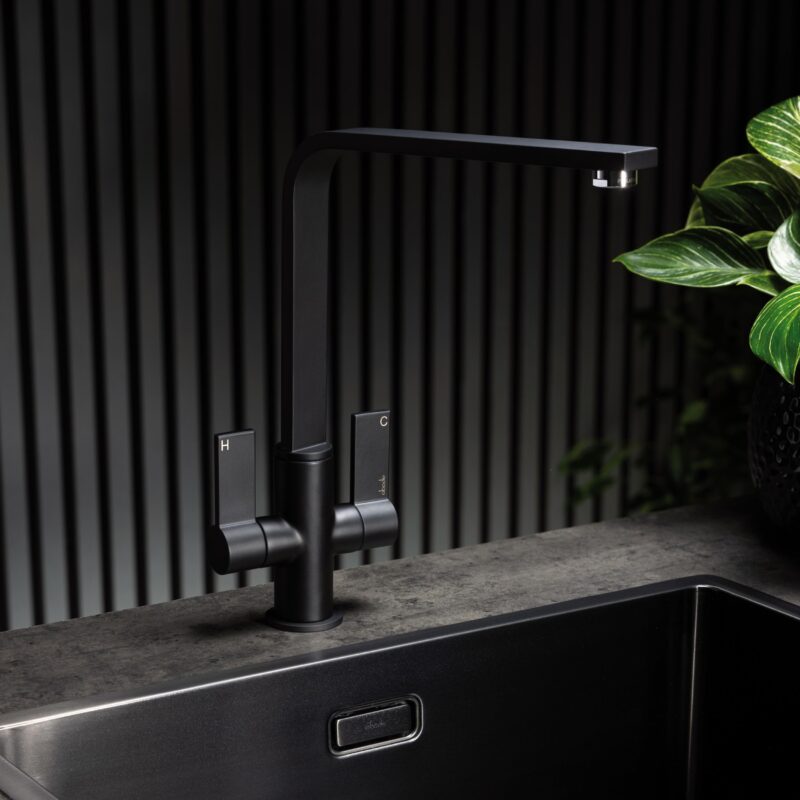 Abode Quantic Monobloc Kitchen Mixer Tap Matt Black