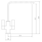 Abode Quantic Monobloc Kitchen Mixer Tap Matt Black