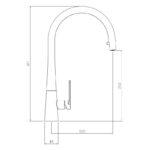 Abode Coniq R Single Lever Kitchen Mixer with Pull Out Matt Black