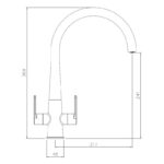 Abode Coniq R Monobloc Kitchen Mixer Tap Matt Black