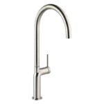 Abode Tubist Single Lever Kitchen Mixer Tap Brushed Nickel