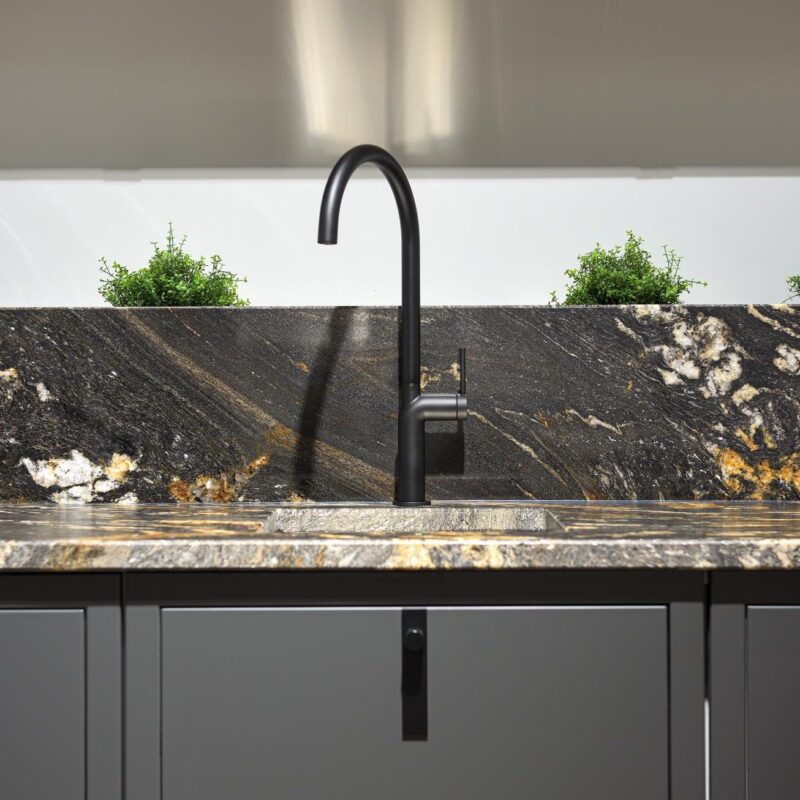 Abode Tubist Single Lever Kitchen Mixer Tap Matt Black
