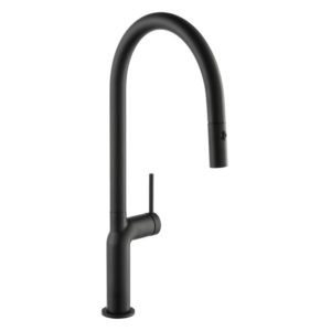 Abode Tubist Single Lever Kitchen Mixer Tap with Pull Out Matt Black