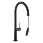 Abode Tubist Single Lever Kitchen Mixer Tap with Pull Out Matt Black