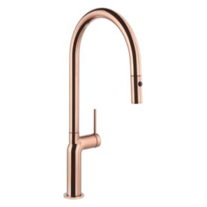 Abode Tubist Single Lever Kitchen Mixer Tap with Pull Out Copper
