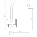 Abode Pico Quad Monobloc Kitchen Mixer Tap Brushed Nickel