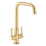 Abode Pico Quad Monobloc Kitchen Mixer Tap Brushed Brass