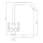 Abode Pico Quad Monobloc Kitchen Mixer Tap Matt Black
