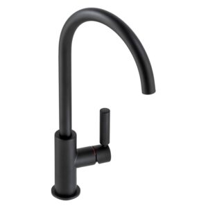 Abode Globe Single Lever Kitchen Mixer Tap Matt Black