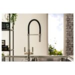 Abode Globe Professional Kitchen Mixer Tap Brushed Nickel