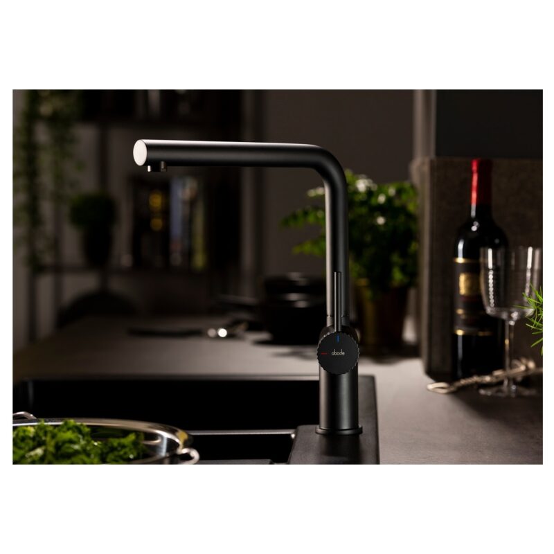 Abode Fraction Single Lever Kitchen Mixer Tap Matt Black