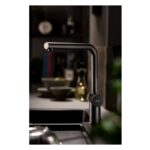Abode Fraction Single Lever Kitchen Mixer Tap Matt Black
