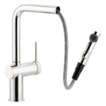 Abode Fraction Pull-Out Kitchen Mixer Tap Chrome