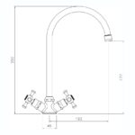 Abode Burford Monobloc Kitchen Mixer Tap Chrome