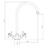 Abode Burford Monobloc Kitchen Mixer Tap Antique Brass