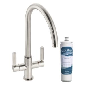 Abode Globe Aquifier Kitchen Mixer Tap Brushed Nickel