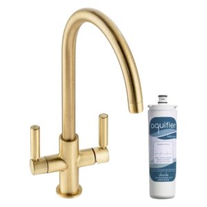 Abode Globe Aquifier Kitchen Mixer Tap Brushed Brass