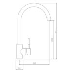Abode Sway Single Lever Kitchen Mixer Tap Steel