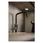 Abode Hex Single Lever Kitchen Mixer with Pull Out Antique Brass & Black