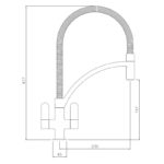 Abode Genio Monobloc Semi-Professional Kitchen Mixer Matt Black