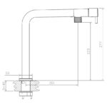 Abode Agilis Single Lever Kitchen Mixer Tap Matt Black