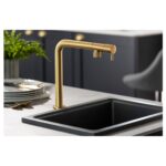 Abode Agilis Single Lever Kitchen Mixer Tap Brushed Brass