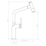 Abode Tubist T Single Lever Kitchen Mixer Tap with Pull Out Chrome