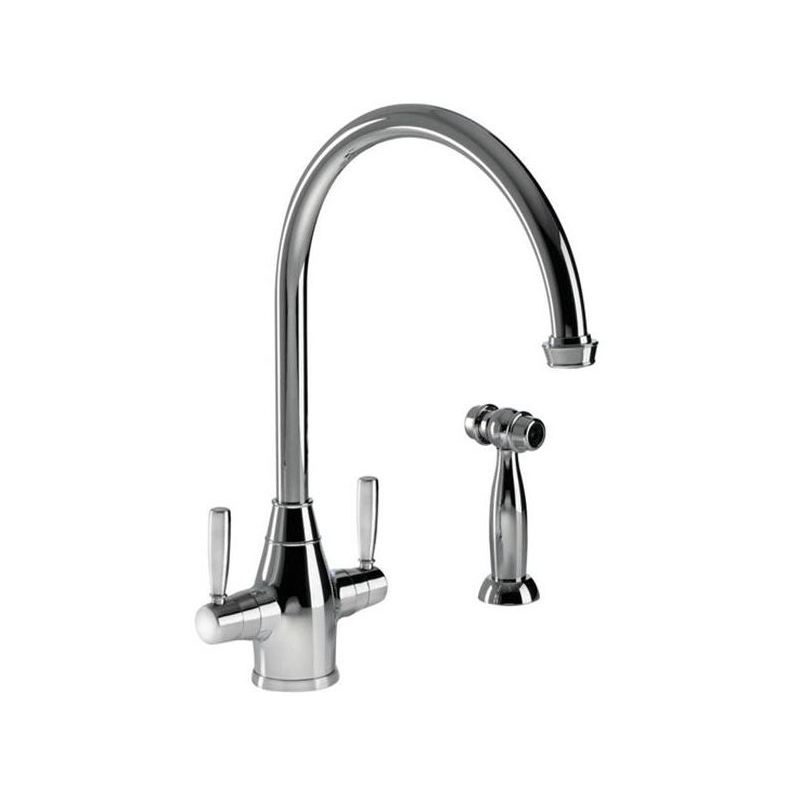 Abode Brompton Mono Sink Mixer with Integrated Handspray Chrome