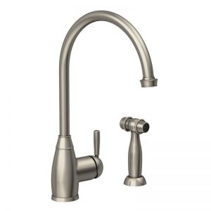 Abode Brompton Single Lever Sink Mixer with Handspray Pewter