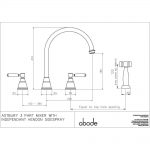 Abode Astbury 3 Part Sink Mixer with Hendon Handspray Chrome