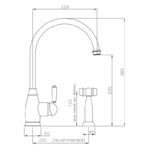 Abode Astbury Single Lever Kitchen Mixer with Handspray Forged Brass