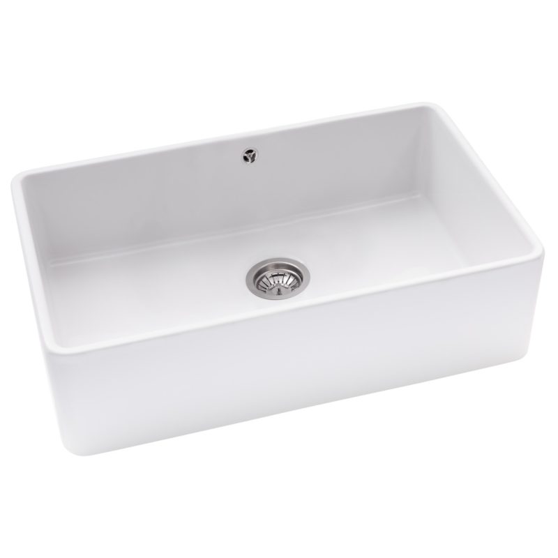 Abode Provincial Large 1 Bowl Undermount Sink White