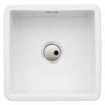 Abode Sandon 1 Bowl Ceramic Undermount/Inset Sink White