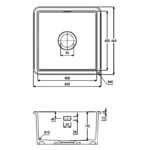 Abode Sandon 1 Bowl Ceramic Undermount/Inset Sink White
