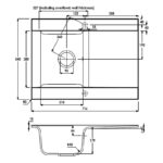 Abode Aspekt 1 Bowl & Drainer Granite Inset Sink White
