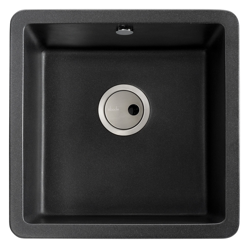Abode Matrix Sq GR15 1 Bowl Granite Inset/Undermount Sink Black